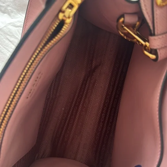 Pink Prada Saffiano Tote Purse - Picture 7 of 9